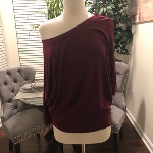 Burgundy top
